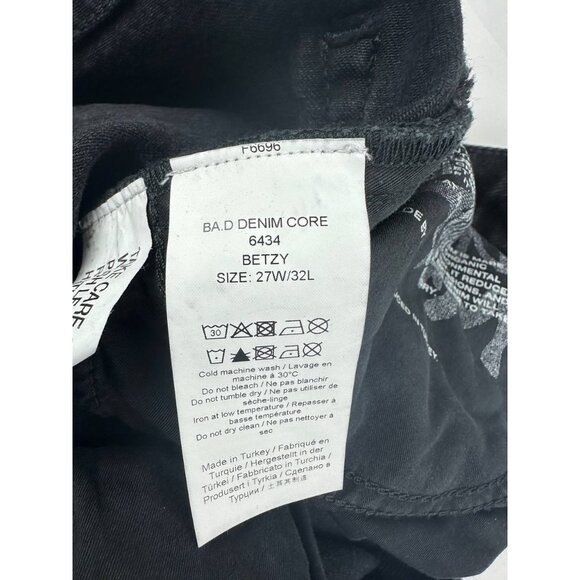 GANNI Womens Betzy Slim Flare Full Length Jeans size 27 Washed Black 27x32 - Picture 11 of 16